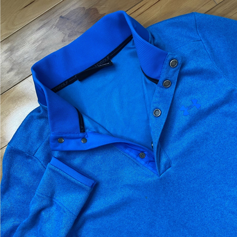 Under Armour Golf Cold Gear 1/4 Snap Long Sleeve Performance Shirt Womens S Loos